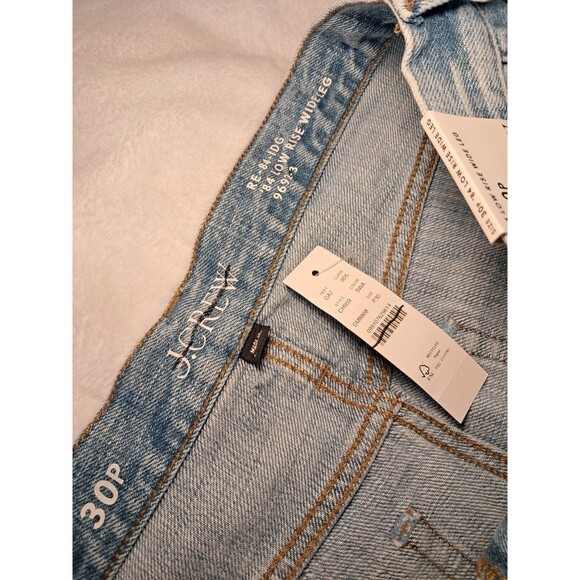 J.Crew '84 Rise Wide Leg Denim Jeans In Synniva Wash CH959 $148 Size 30P NWT - Picture 5 of 12